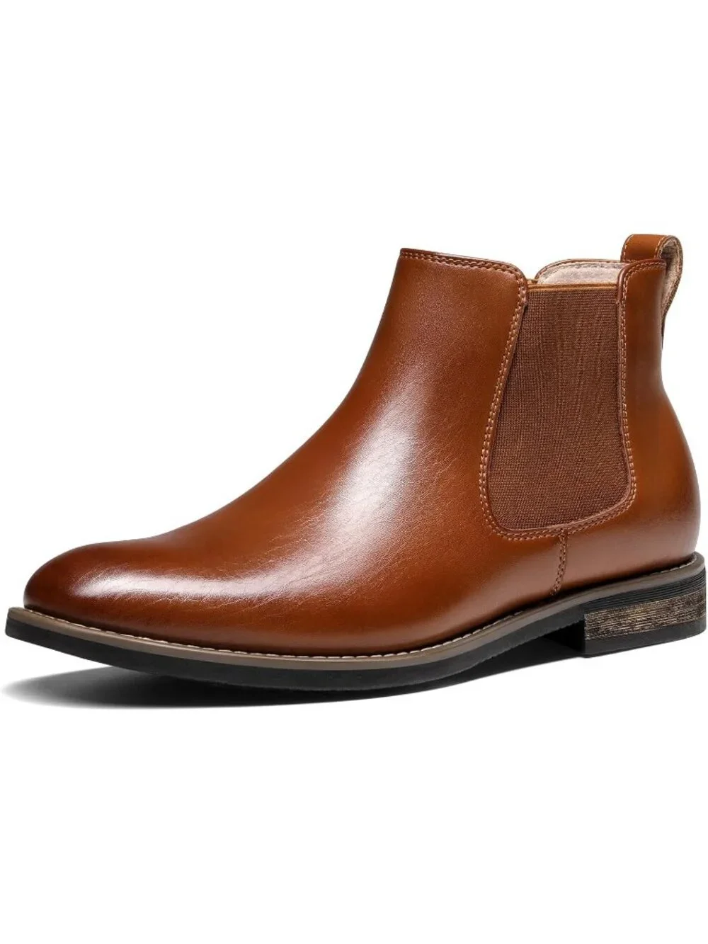 Men's Brown Classic Chelsea Ankle Crease-Resistant Soft Upper Cushioned Boots